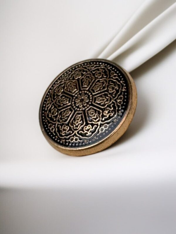 Antique Gold Floral Metal Button – Premium Ethnic Designer Button for Sherwani, Blazer & Traditional Wear