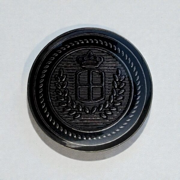 Classic Crown Crest Metal Button – Antique Finish Decorative Sewing Button