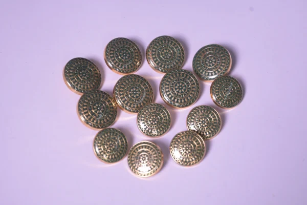 Premium Gold & Green Ethnic Metal Buttons for Sherwani, Kurta, Suits & Blazers