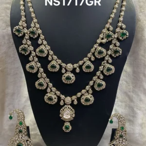 multi-layer-kundan-necklace-set-emerald-green