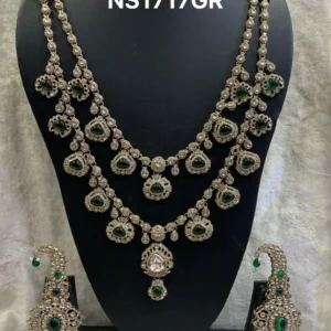 multi-layer-kundan-necklace-set-emerald-green