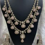 multi-layer-kundan-necklace-set-pastel-pink