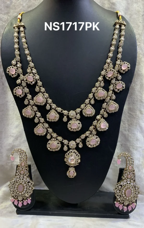 multi-layer-kundan-necklace-set-pastel-pink