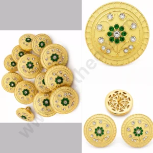 premium crystal floral sherwani button